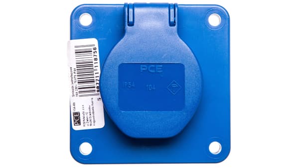 Apparatuttag 10/16A 2P+J 230V blå IP44 104-8b