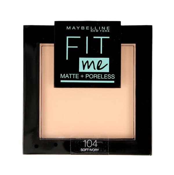 Maybelline Fit Me Matte Poreless -puristepuuteri 104 Soft Ivory 9g