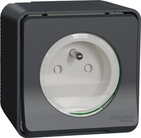 Schneider Electric Mureva Style Stikkontakt 2P+PE antracit MUR35031