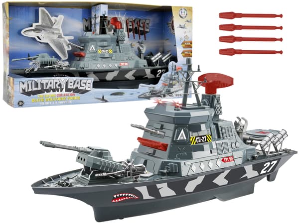 Militärfartyg Ljus Ljud