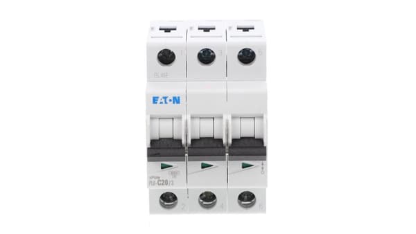 Eaton afbryder 3P C 20A 6kA AC PL6-C20/3 286602