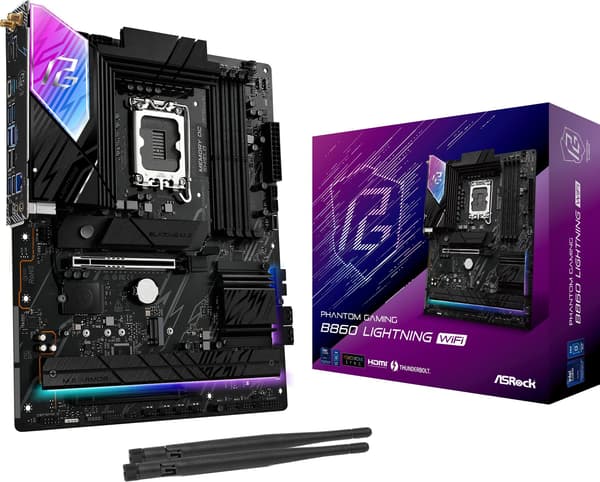 ASRock Phantom Gaming B860 LIGHTNING WiFi - moderkort - ATX - LGA1851 Socket - B860
