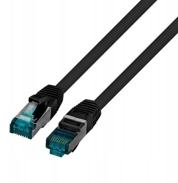 Patchkabel SecurityNet S/FTP Cat.6a sort 0.15m LSZH PC-6ASFTPLSZH-BK0.15