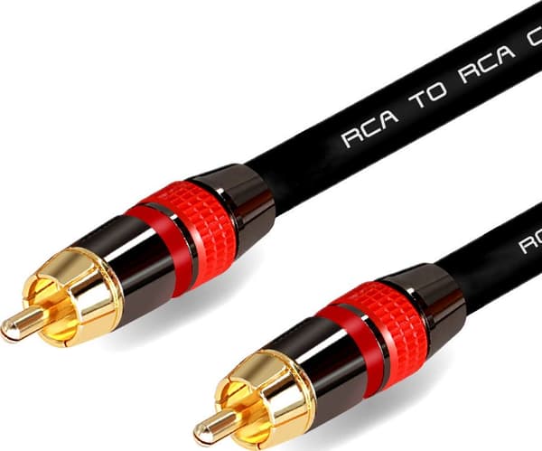 Kaapeli Mozos RCA (Cinch) - RCA (Cinch) 3m musta (MCABLE-RR)