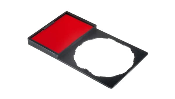 Beskrivende skilt 30x50mm sort 22mm rektangulær ZBY6101
