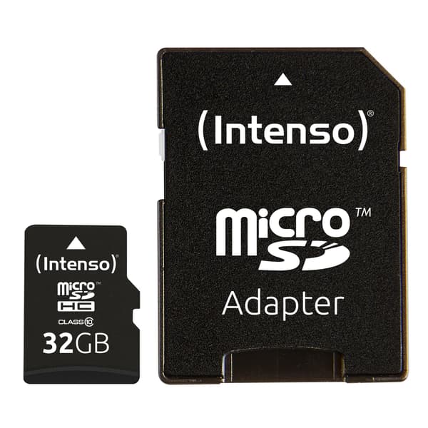Intenso microSDHC 32GB C10 med adapter