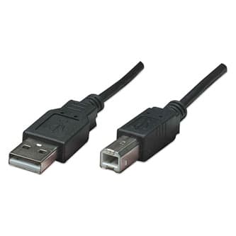 USB Logo USB-A-kabel - USB-B 1,8 m grå (17057)