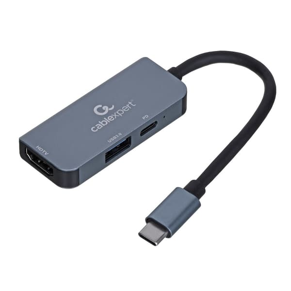 USB Hub GEMBIRD A-CM-COMBO3-02 Sølv