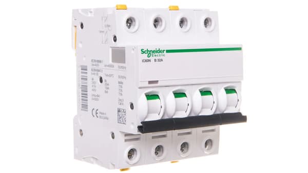 Schneider Electric Adapterafbryder 4P B 32A 6kA AC IC60N-B32-4 (A9F03432)