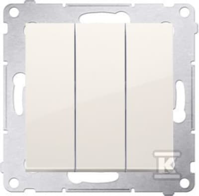 Simon 54 Premium Kolmoispainike LED-taustavalolla (moduuli) 10AX, 250V~, pikaliitin, kerma DP31L.01/41