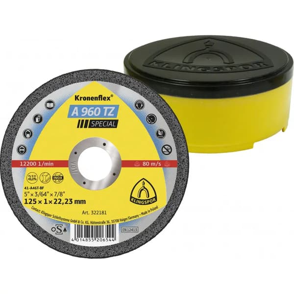 Skæreskive - inox, st a960tz 125*1.0*22.2 pl. stk.1