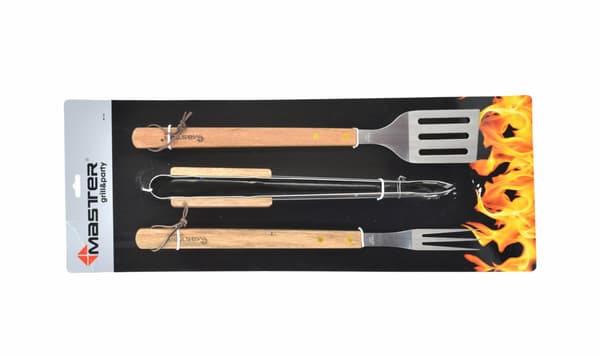 MASTER GRILL GRILLAUSTARVIKESARJA 3 kpl / PUUKAHVAT