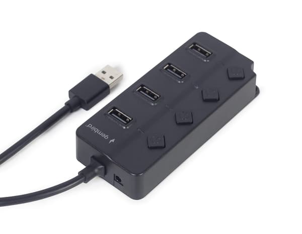 N--GEMBIRD USB 2.0 powered 4-port hub