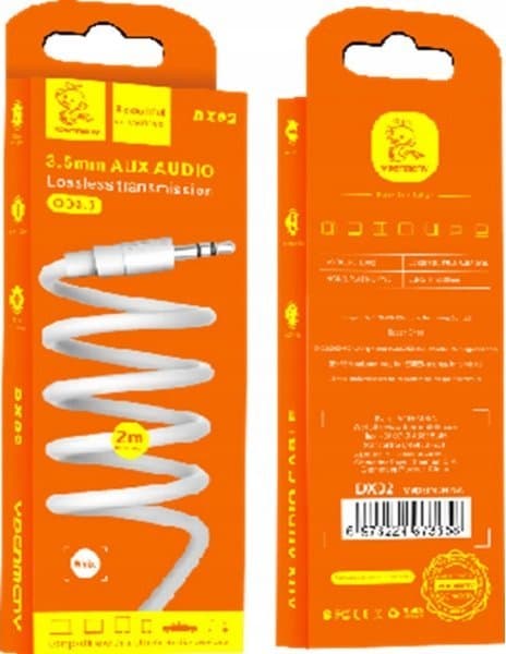 Vega KABEL STEREOKABEL DENMEN JACK TIL JACK 3,5 TOMMER SORT 2M DX02>
