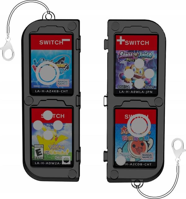 JYS Box Case Etui Etui Etui Etui Etui Spillekortboks til Nintendo Switch OLED/Transparent - Sort