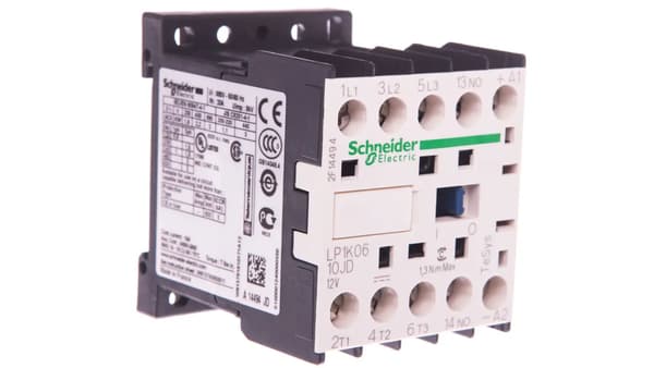Hjælpekontaktor 6A 3P 1Z 12V DC LP1K0610JD