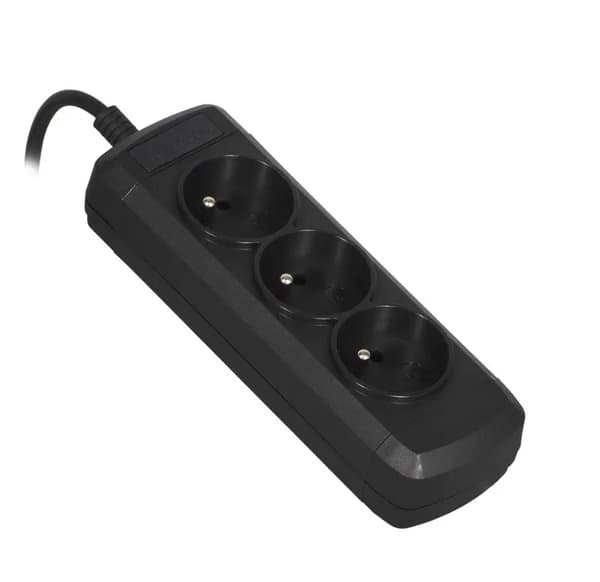 Activejet Retractor (3 x UTE; 10 A; 1,5 m; musta)