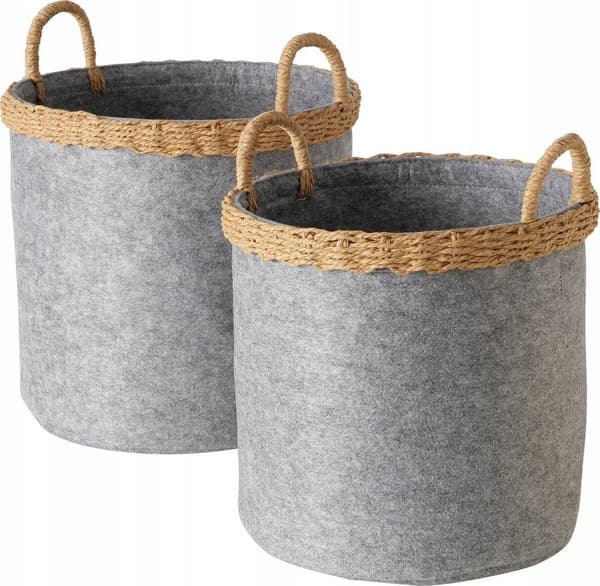 Boltze NILO säilytyskorit, huopa, pyöreä, 2 kpl