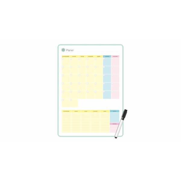Skrivebordsunderklade MAGNETISK PLANNER MÅNEDLIG PASTE mix Biurfol (PMP-01-01)