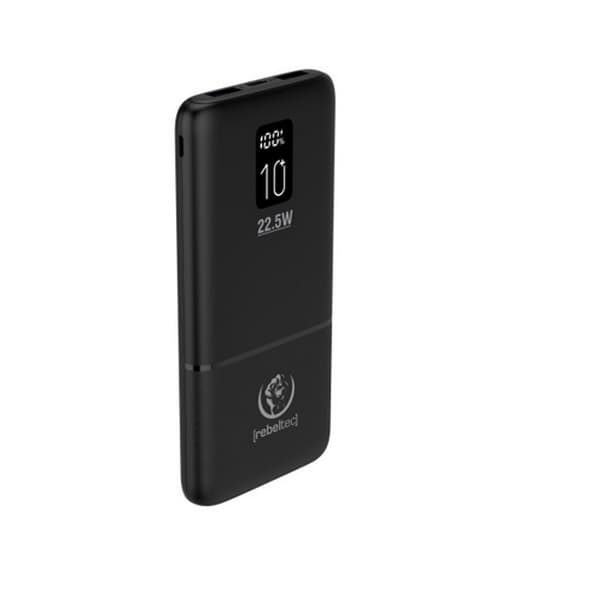 Rebeltec powerbank P10 LCDPD 22.5W 10000mAh sort