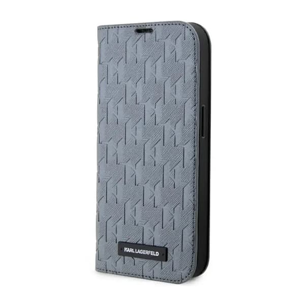 Karl Lagerfeld KLBKP14XSAKLHPG iPhone 14 Pro Max 6.7\" bogkasse sølv/sølv Saffiano Monogram