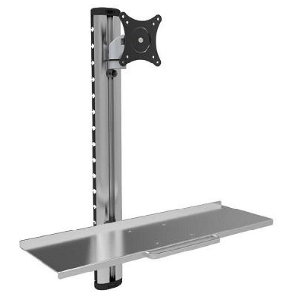 Techly ICA-PLW 01 bildskärmsfäste / stativ 68,6 cm (27\") Silver Vägg