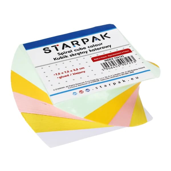 Farvet sprød kubik 75x75x40mm STARPAK