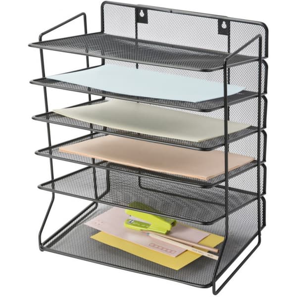 Q-Connect DokumentSorter Q-CONNECT Kontorsæt, metal, 6 kasser, sort