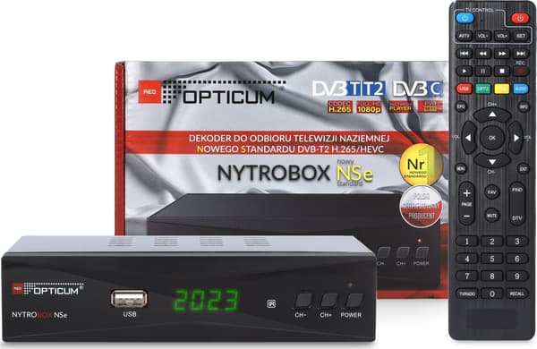 Viritin DVB-T2/HEVC OPTICUM DVB-T2 OPTICUM NYTROBOX nSe H.265