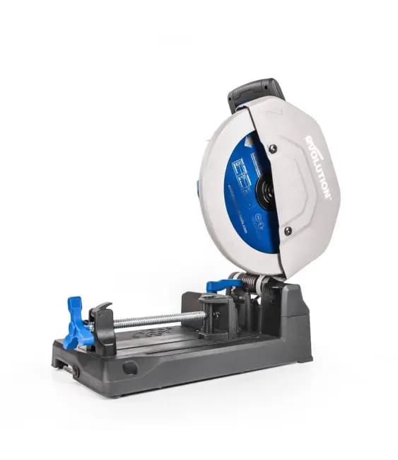 Evolution Steel Cutter Evolution Power Tools S355CPS teräkselle tarkoitetulla levyllä 355mm/66z