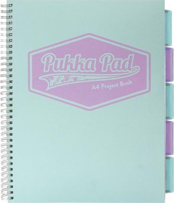 Projektbok Pastell A4/100K havsrutig (3st)