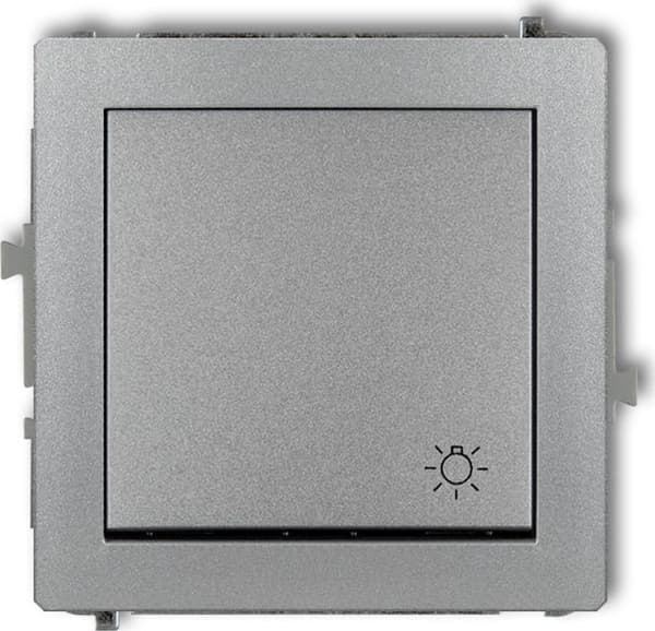 Hals Deco Knap /lys/ sølv metallic (7DWP-5)