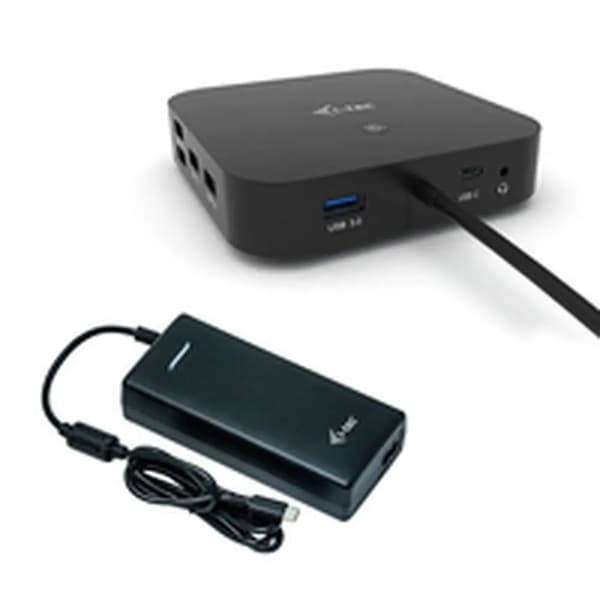 i-Tec USB-C Dual Display Dockningsstation med strömförsörjning - dockningsstation - 2 x DP
