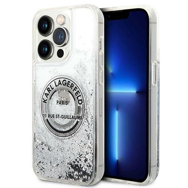 Karl Lagerfeld KLHCP14XLCRSGRS iPhone 14 Pro Max 6,7\" Silver / Silver Hardcase Liquid Glitter RSG