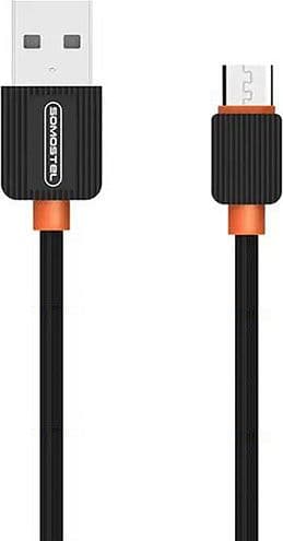 Somostel USB-A USB-kabel - microUSB 1 m svart (28260)