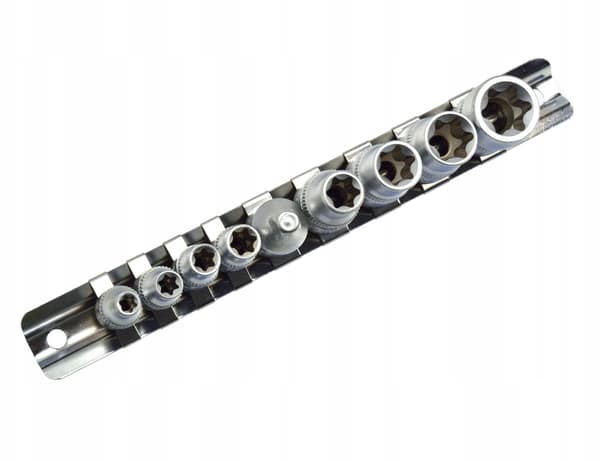 9 kpl Torx-kärki E5-16, 1/4\" ja 3/8\" GEKO (50)