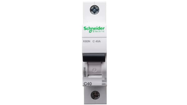 Schneider Electric Strømafbryder 1P C 40A 6kA AC K60N - A9K02140
