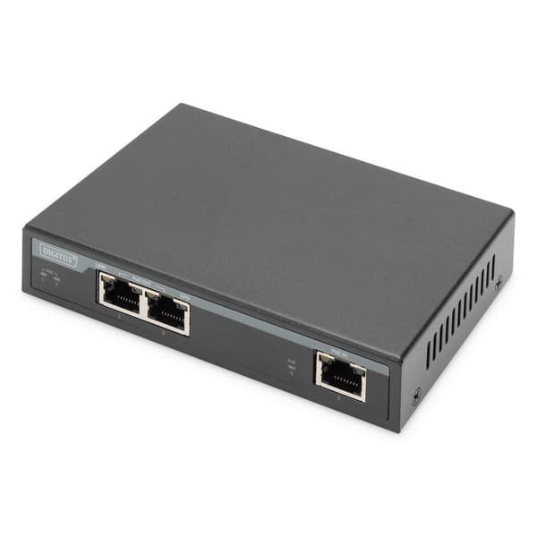 DIGITUS Switch DN-95127-1 - 2 porte - 2x GE (10/100/1000) - 2x PoE+