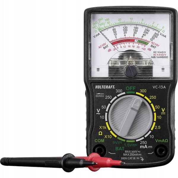 Analog multimeter VOLTCRAFT VC-13A, CAT III 300 V 1386327