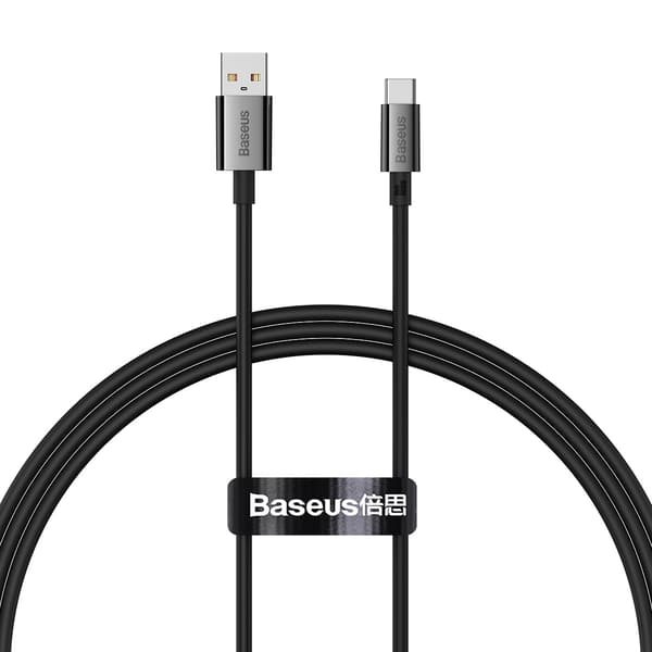 Kabel USB-C til USB-C Baseus Cafule, 100W, 1m (sort)