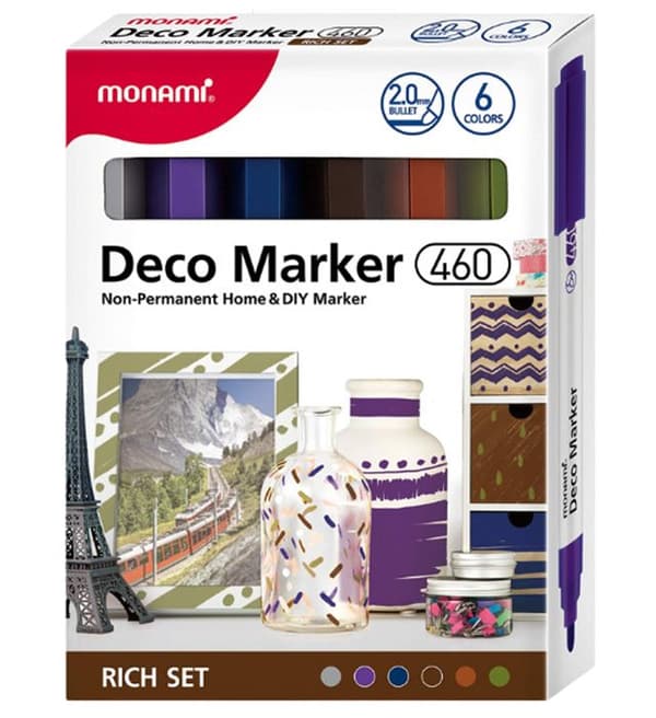 Akrylmarkører Deco Marker 6 farver rige MONAMI
