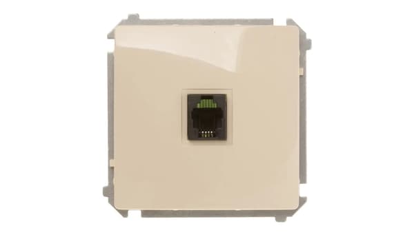 Kontakt-Simon Telefonstik Simon Basic enkelt RJ11 beige (BMTU.01/12)