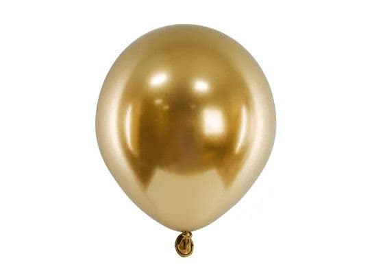 Glatte balloner 12 cm, guld (1 stk./50 stk.)