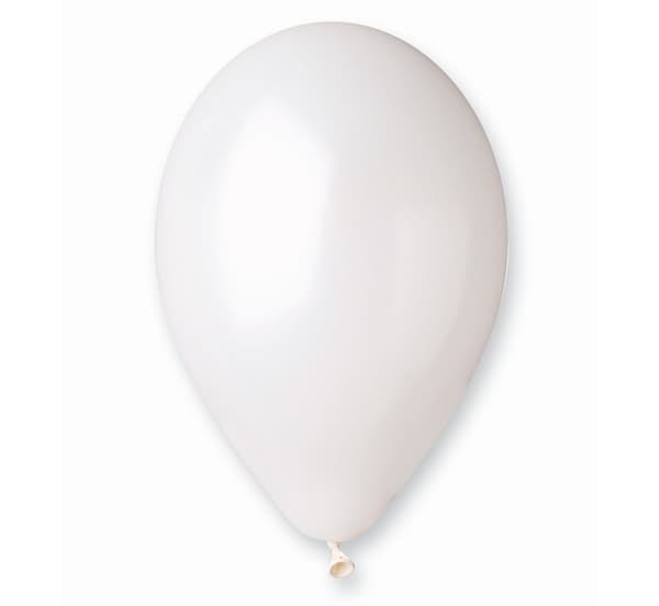 Gemar Metallicballonger Pärlvit, GM110, 30 cm, 100 st