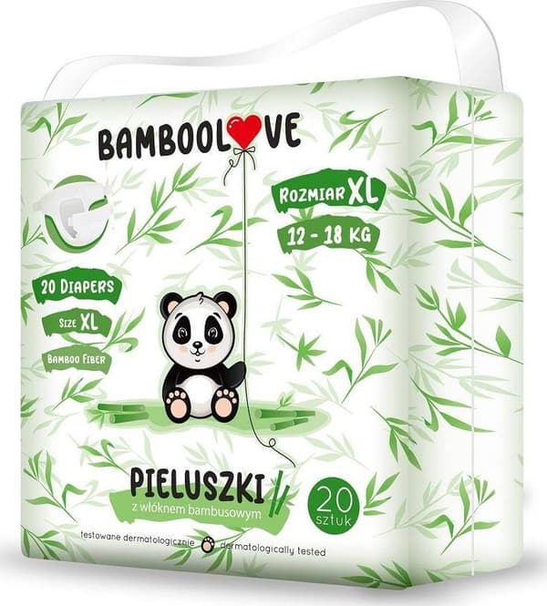 Bamboolove Bleer med bambushår XL, 12-18 kg, 20 stk.