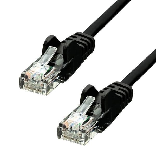 ProXtend CAT5e U/UTP CCA PVC Ethernet-kabel Sort 25cm