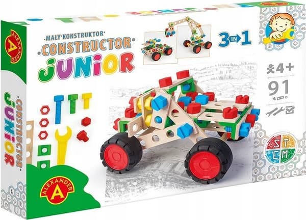 Pieni Juniorirakentaja - Maastoajoneuvo 3in1 ALEX