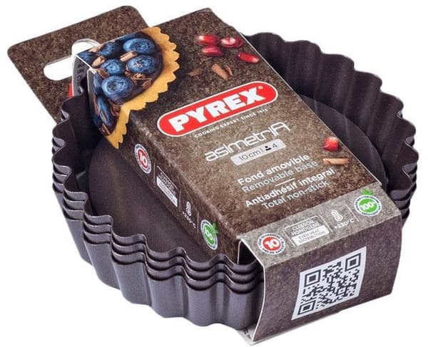 Tærteforme Pyrex Asimetria (4 stk) 10 cm
