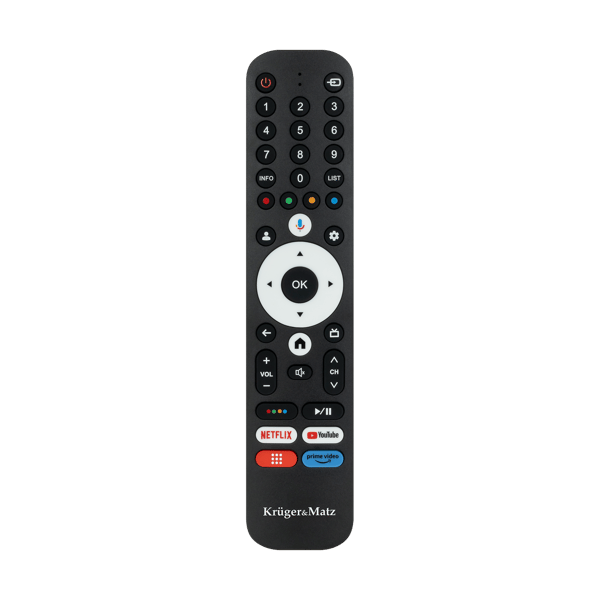 Kruger&amp;Matz Google TV -kaukosäädin numeropainikkeilla