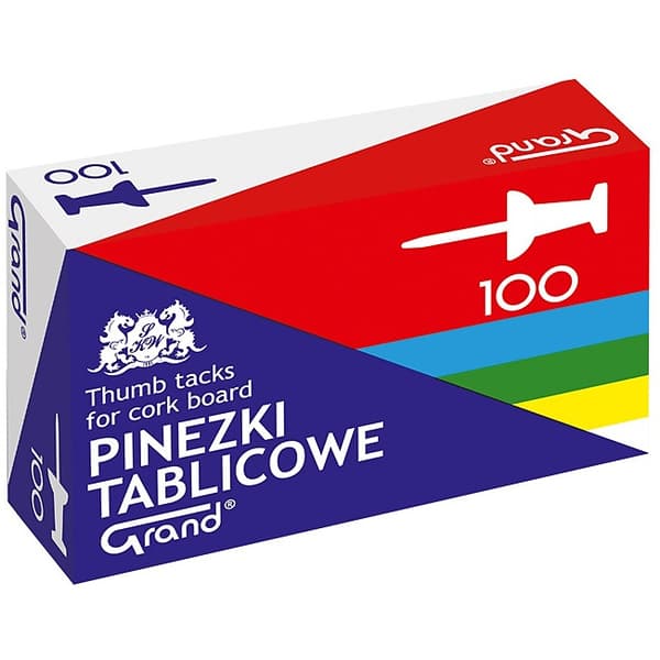 Grand Mix Colour Whiteboard Pins (100)